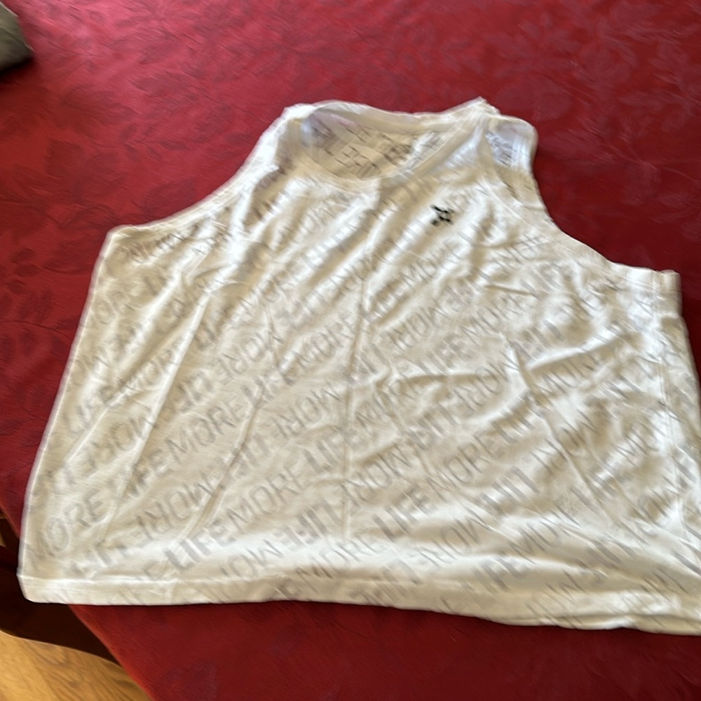 White thin airy tank top